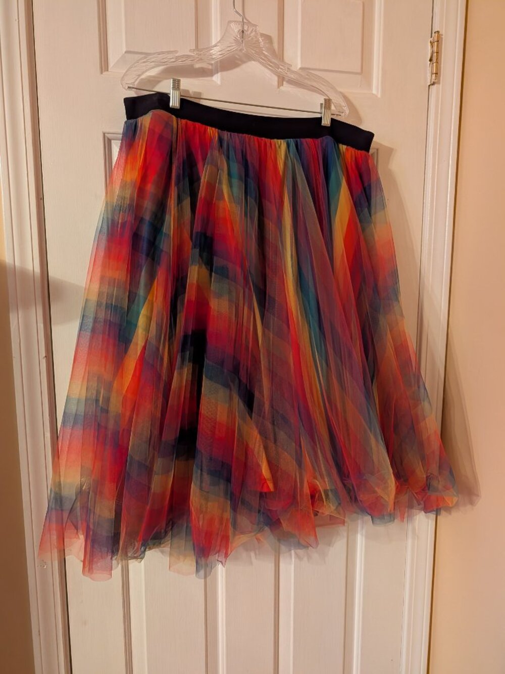 Torrid Rainbow Pride Midi Tulle A Line Skirt RARE ~ 2/2X/18-20 - Picture 4 of 5